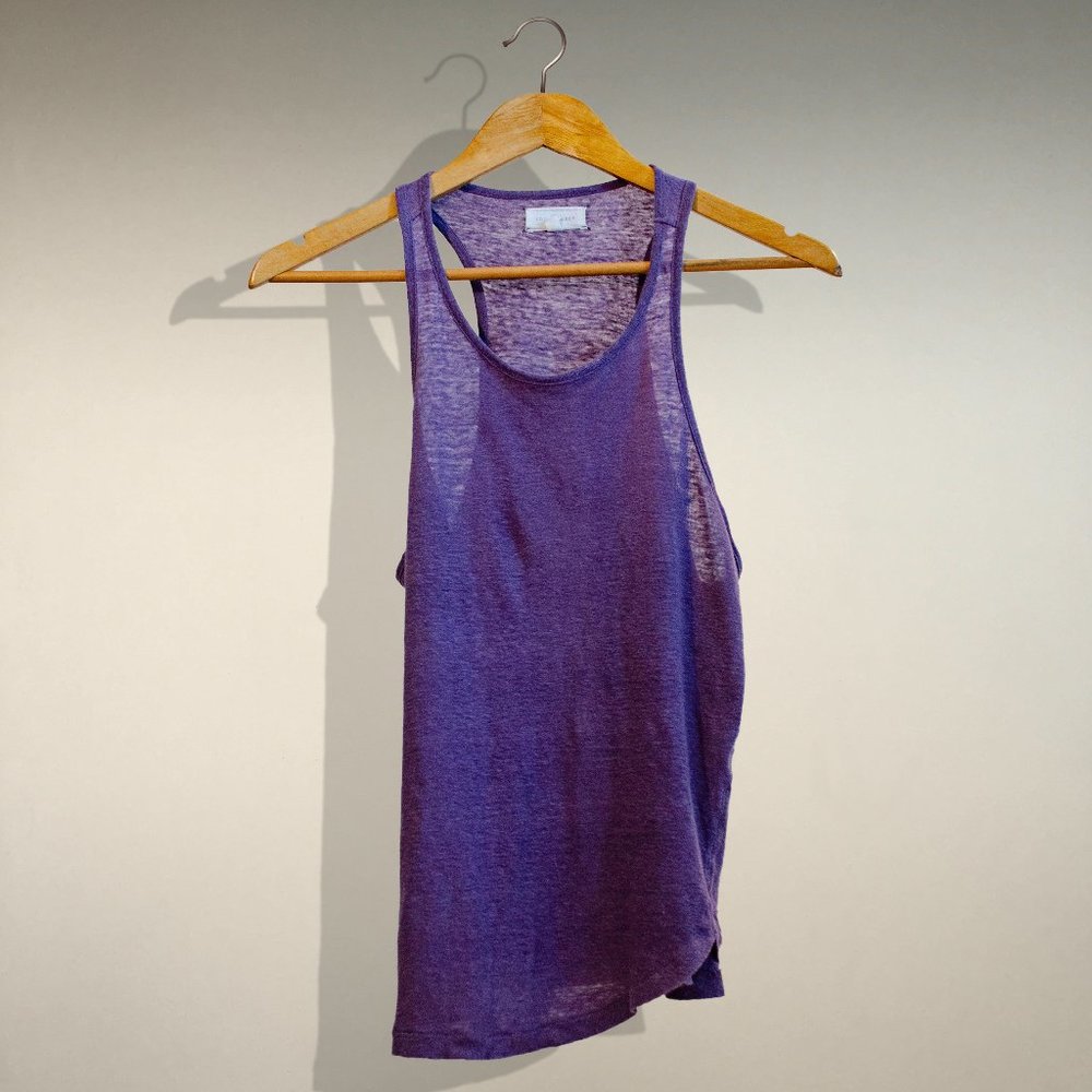 linen racerback tank top